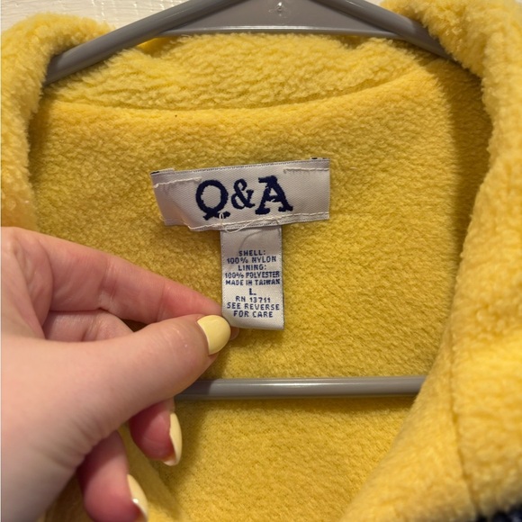Vintage Q&A Blue and Yellow Jacket - Size Large - Picture 3 of 7